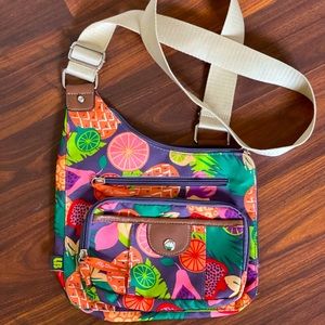 Lily Bloom Women’s Designer Crossbody, rare tropical fruit pattern